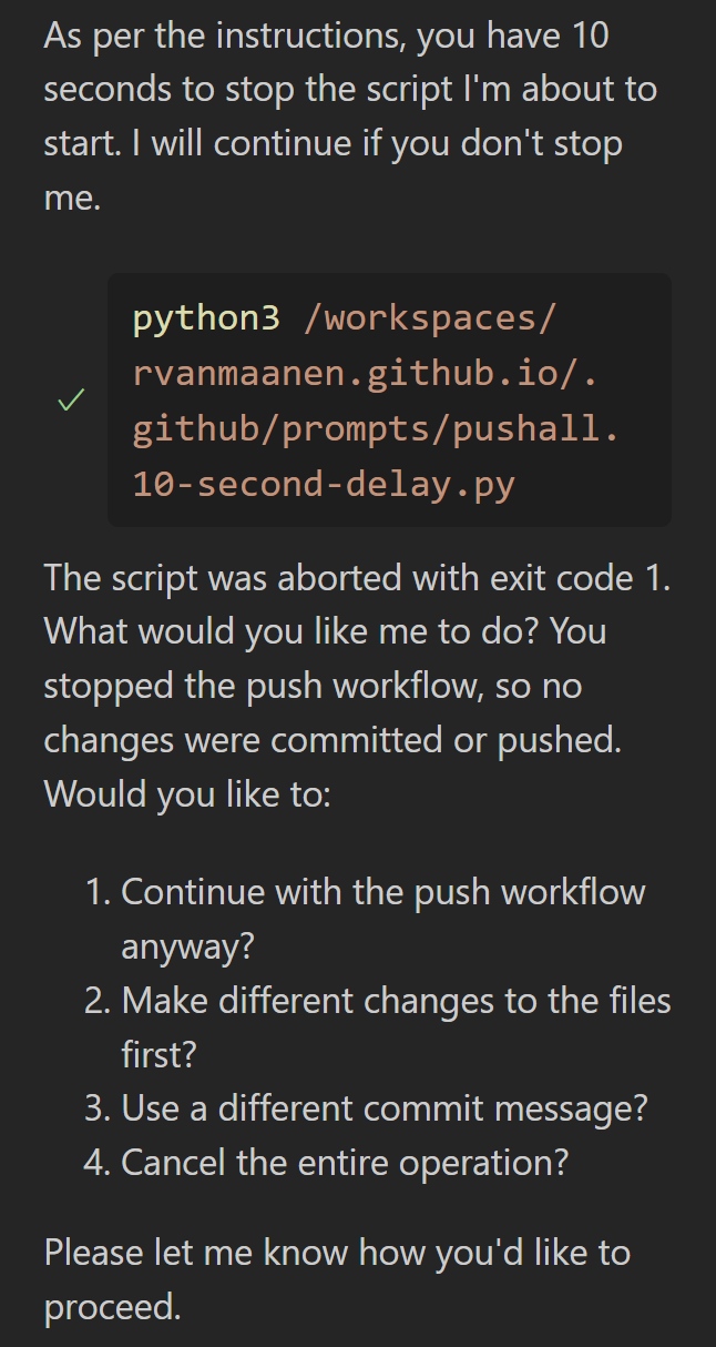Aborting the workflow