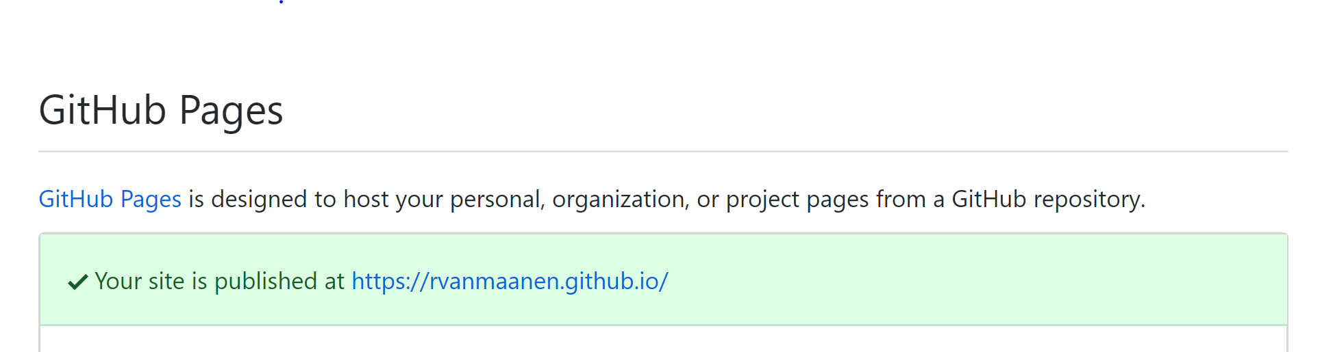 GitHub pages