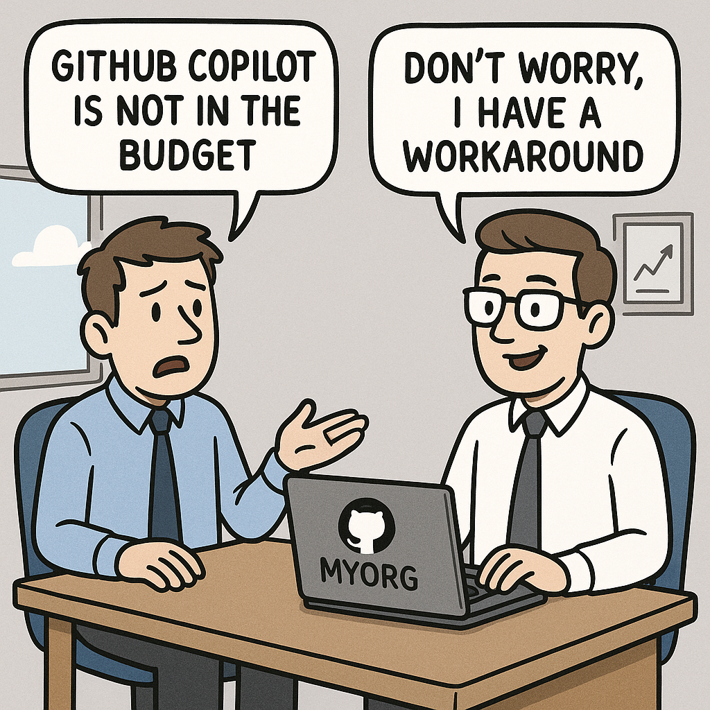 Creating a personal GitHub organization to bypass premium request