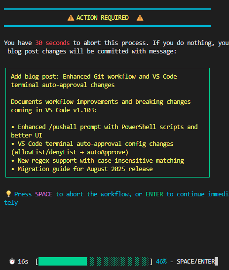 Enhanced terminal UI with progress bars and responsive layout. Small view.